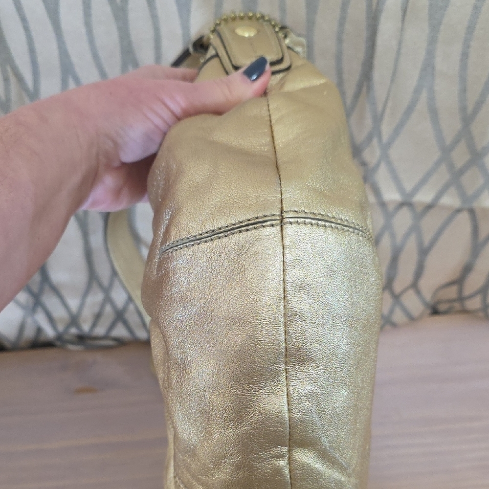 Coach 2009 Metallic Gold Shoulder Bag - Picture 8 of 12